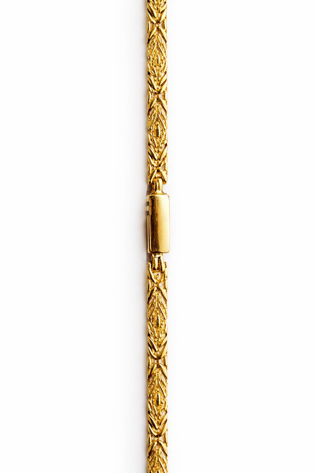 14K Real Gold Byzantine Chain Necklace