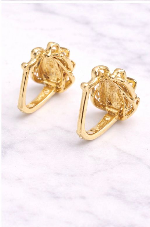 14ct Yellow Gold Earrings with Zirconia