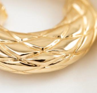 14K Solid Gold Hoop Earrings (585)