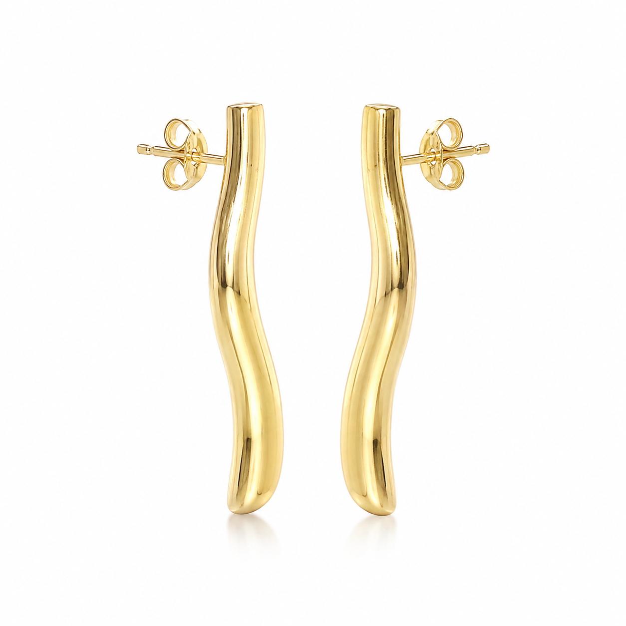 Elegant 14K Gold Earrings – 3 cm