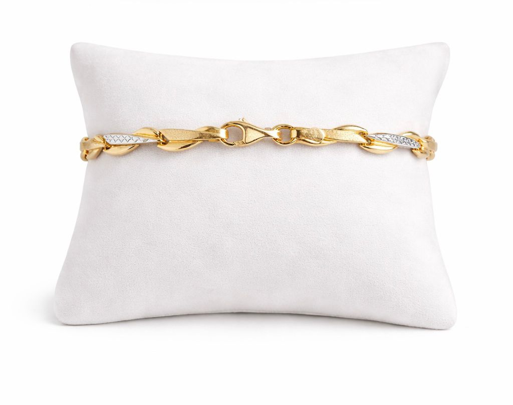 14ct Yellow Gold Two-Tone Gold Bracelet