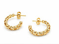 14K / 585 Gold Twisted Hoop Earrings – 2 cm