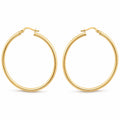 Classic 14K Gold Hoop Earrings – Approx. 5 cm