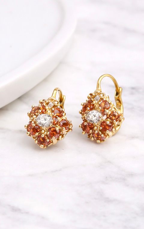 14ct Yellow Gold Earrings with Zirconia