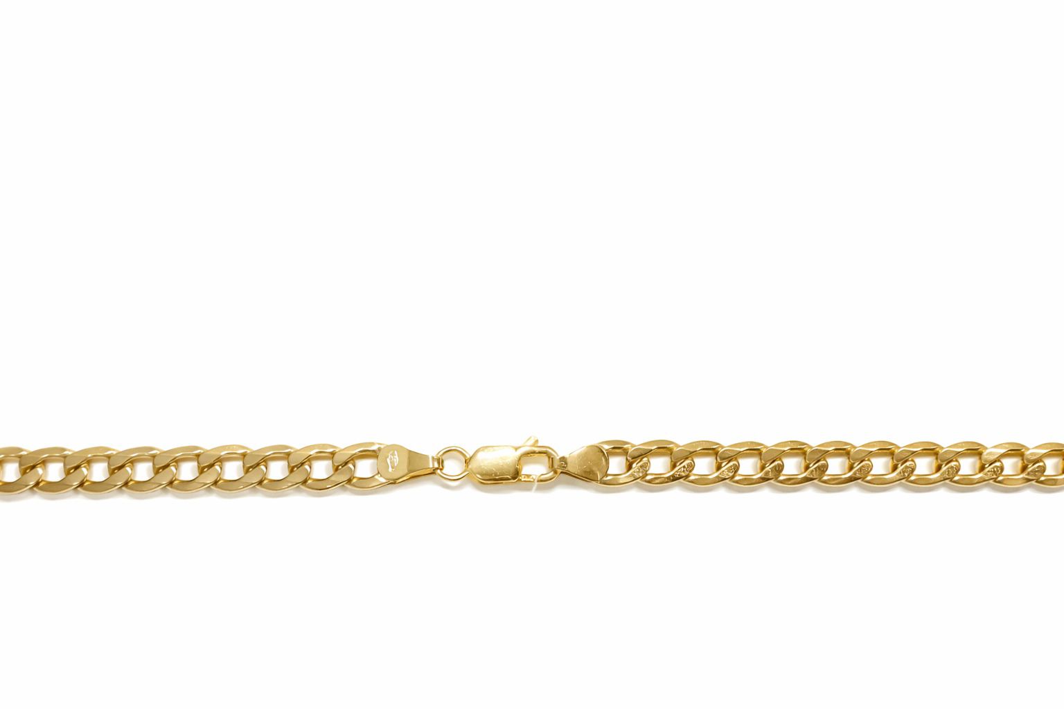Men’s flat curb chain necklace 14ct