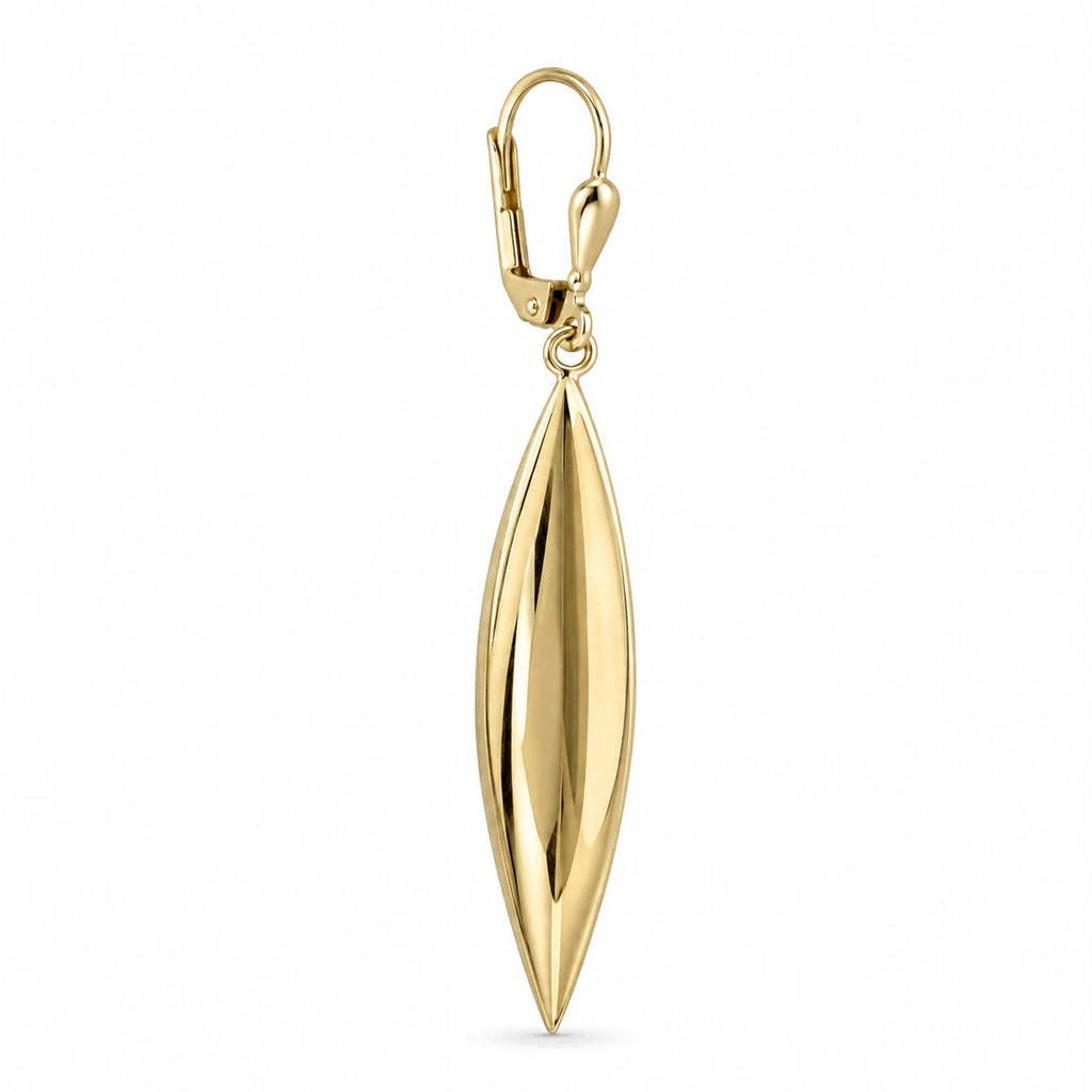 Elegant 14K Gold Drop Earrings – 4 cm