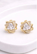 14ct Yellow Gold Earrings with Zirconia